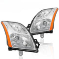 For 2010 2011 2012 Nissan Sentra Sedan Chrome Headlights Amber Corner Lamps Pair
