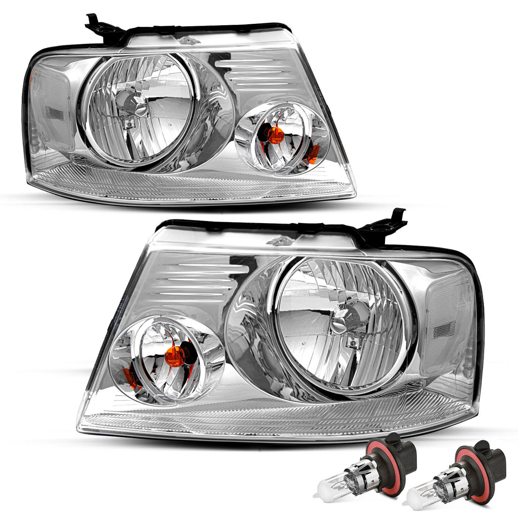 FOR 2004-2008 FORD F150 06-08 LINCOLN MARK LT HALOGEN HEADLIGHTS LAMPS PAIR
