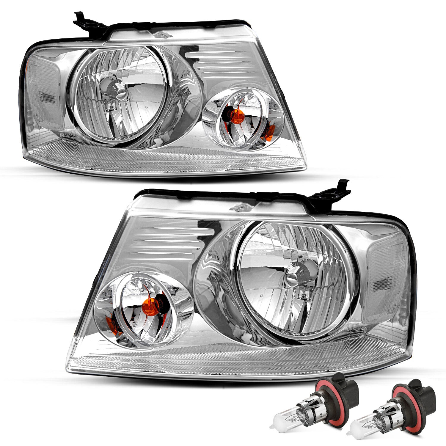 FOR 2004-2008 FORD F150 06-08 LINCOLN MARK LT HALOGEN HEADLIGHTS LAMPS PAIR