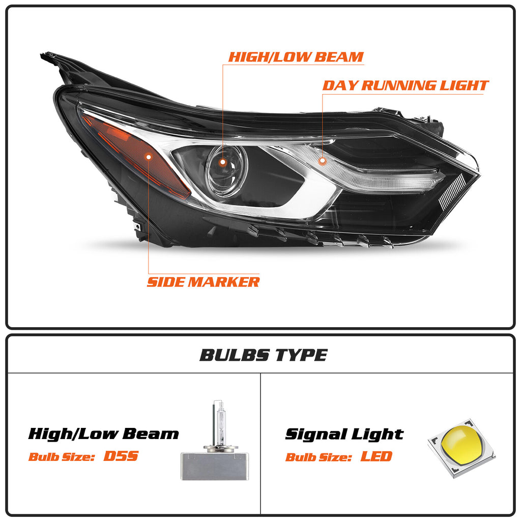 For 2018-2021 Chevy Equinox HID/Xenon Headlight w/ LED DRL Passenger Right Side