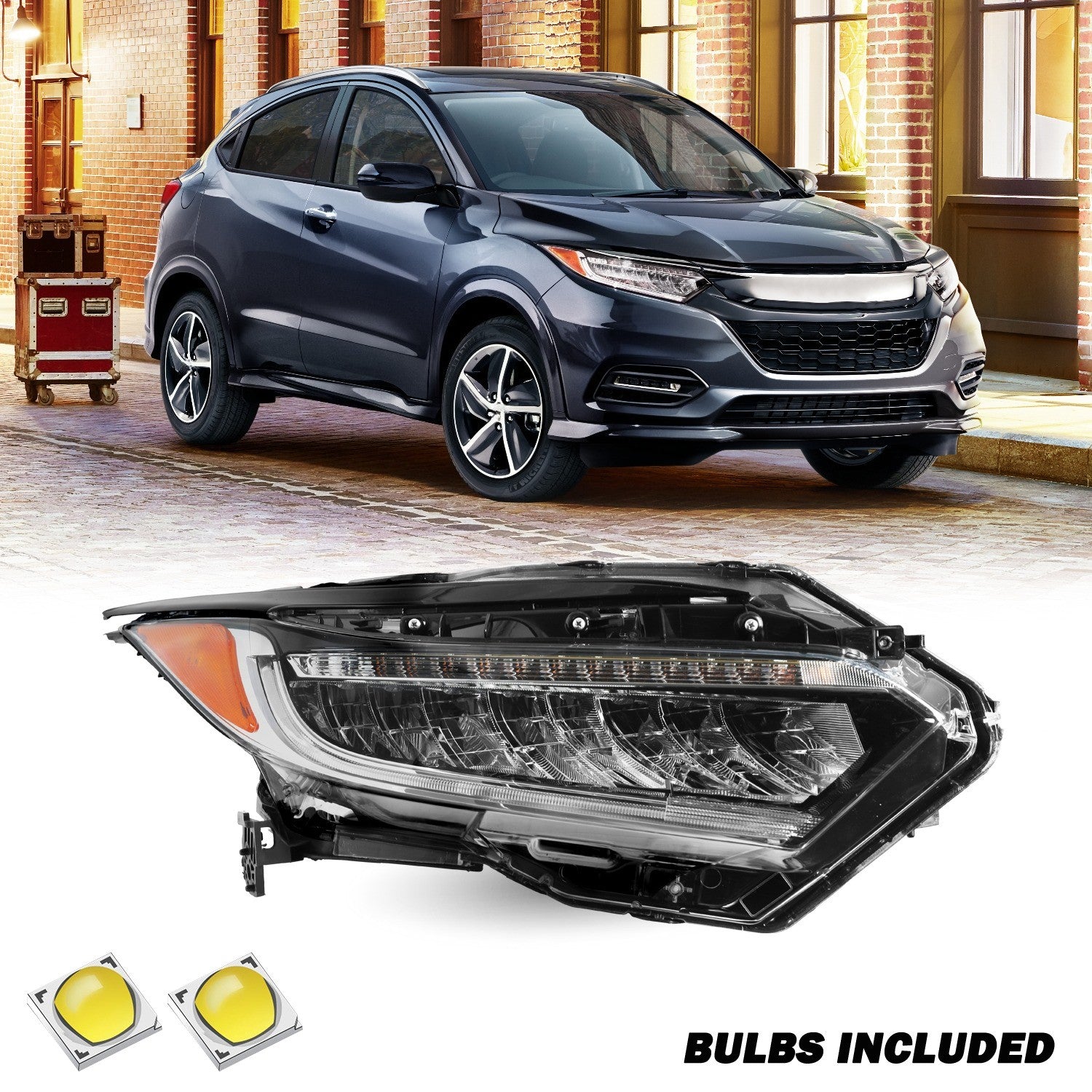 For 2019 2020 2021 2022 Honda HRV HR-V Full LED Right Passenger Side Headlight