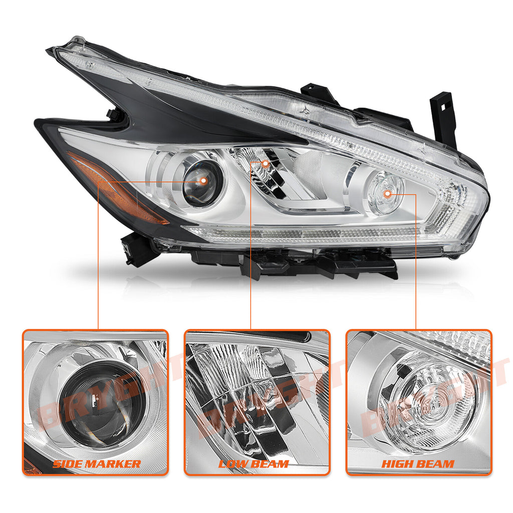 For 2015-2018 Nissan Murano Full LED Right Passenger Side Headlight Headlamp