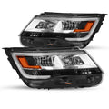 Halogen Right&Left For 2016-2019 Ford Explorer Sport Headlight W/LED DRL Chrome