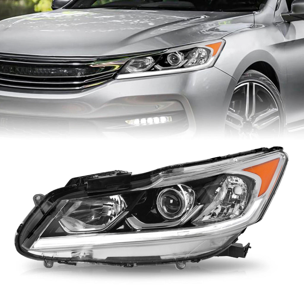 For 2016-2017 Honda Accord OE Style Halogen W/LED DRL Headlight