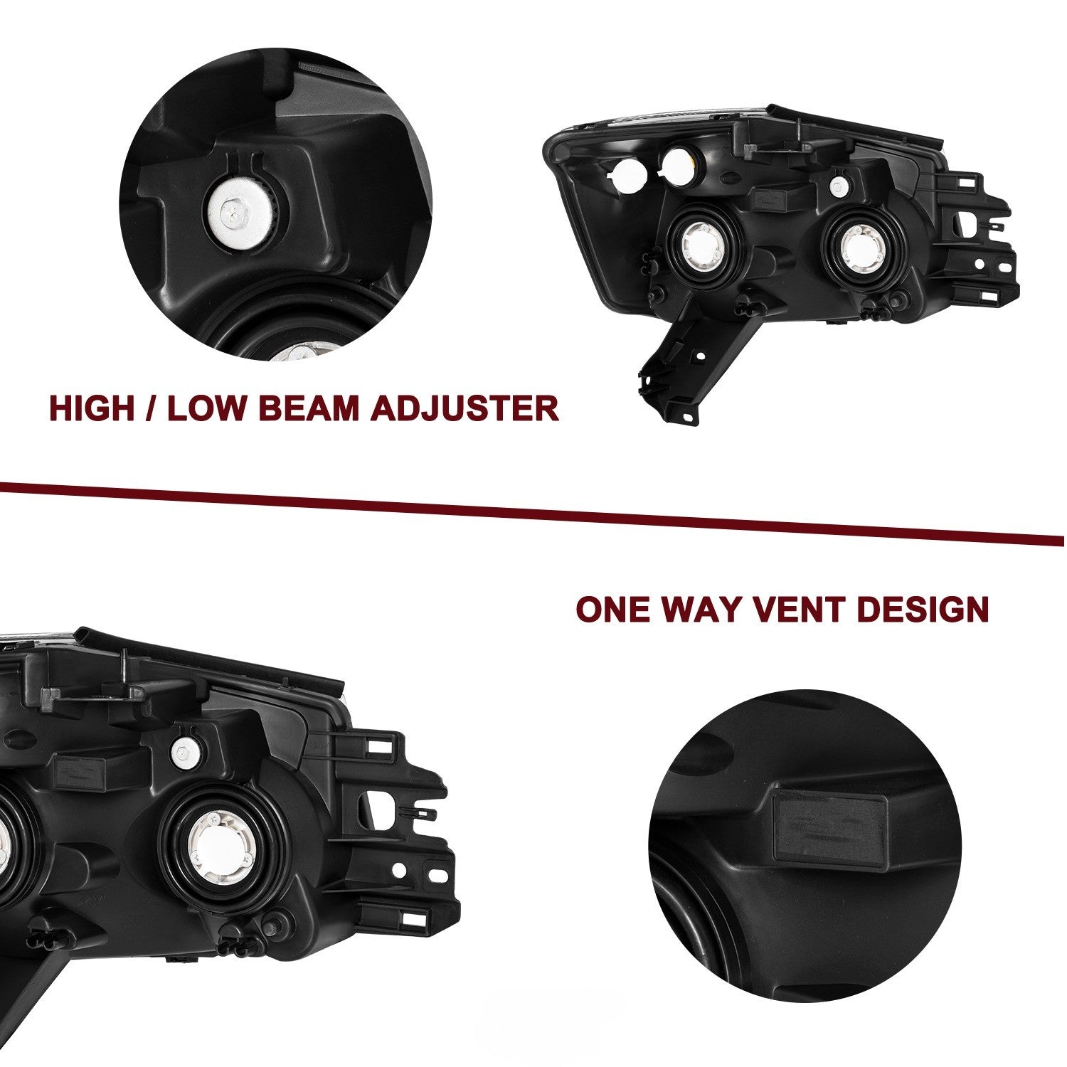 For 2004-2015 Nissan Titan / 2005-2007 Nissan Armada Headlights Assembly Lamps