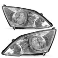 For 2007-2011 Honda CRV CR-V 4Dr Sedan Chrome Headlights Clear Corner Pair L+R