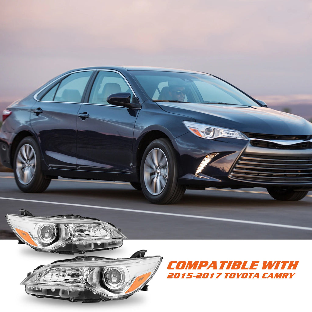 Headlights Headlamp For 2015 2016 2017 Toyota Camry LE SE XLE XSE Projector Pair