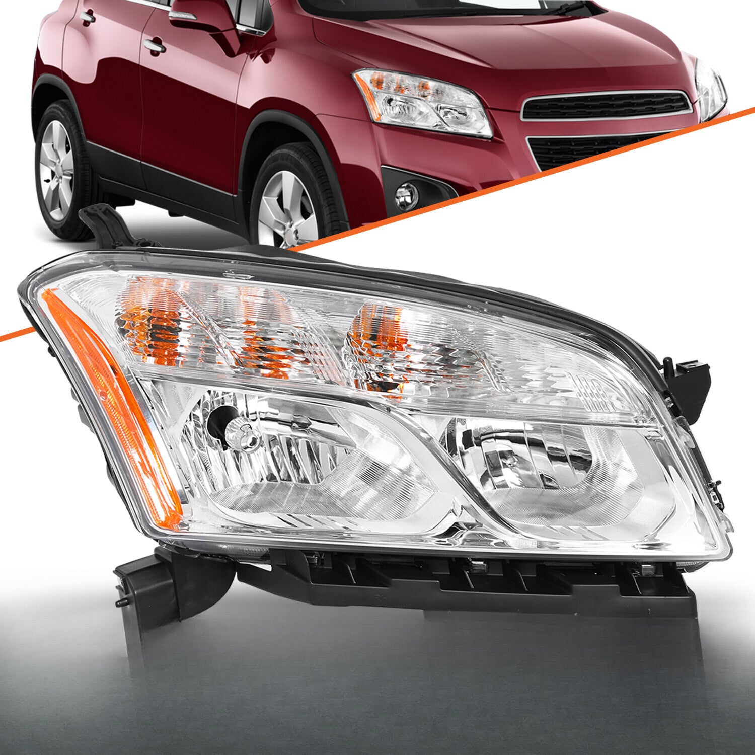 OE Style Halogen Headlight HeadLamp For 2013-2016 Chevrolet Trax Sport w/ Bulbs