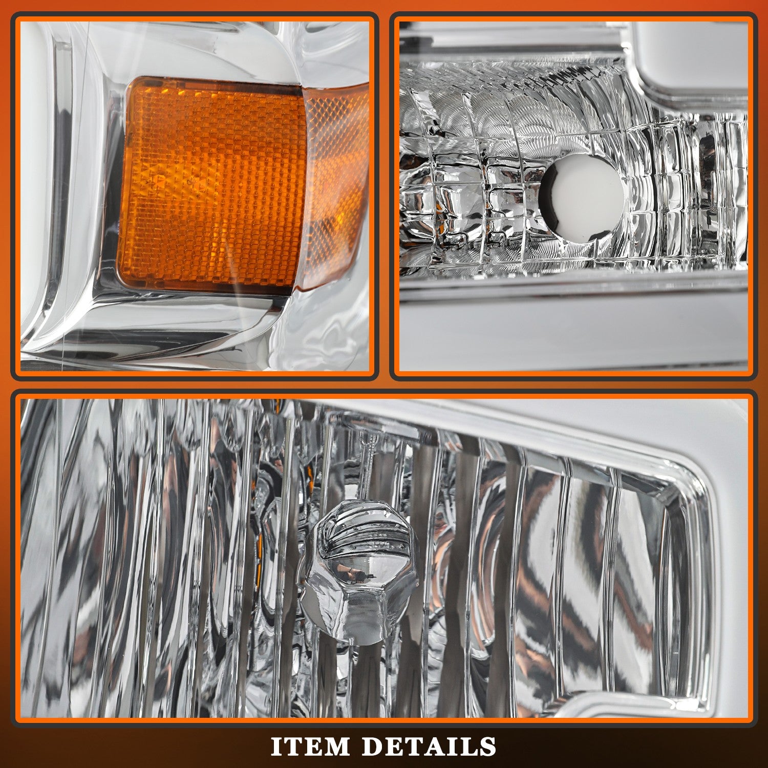 Fit For 2005-2007 Ford F250 F350 F450 F550 Super Duty LED DRL Headlights Lamps