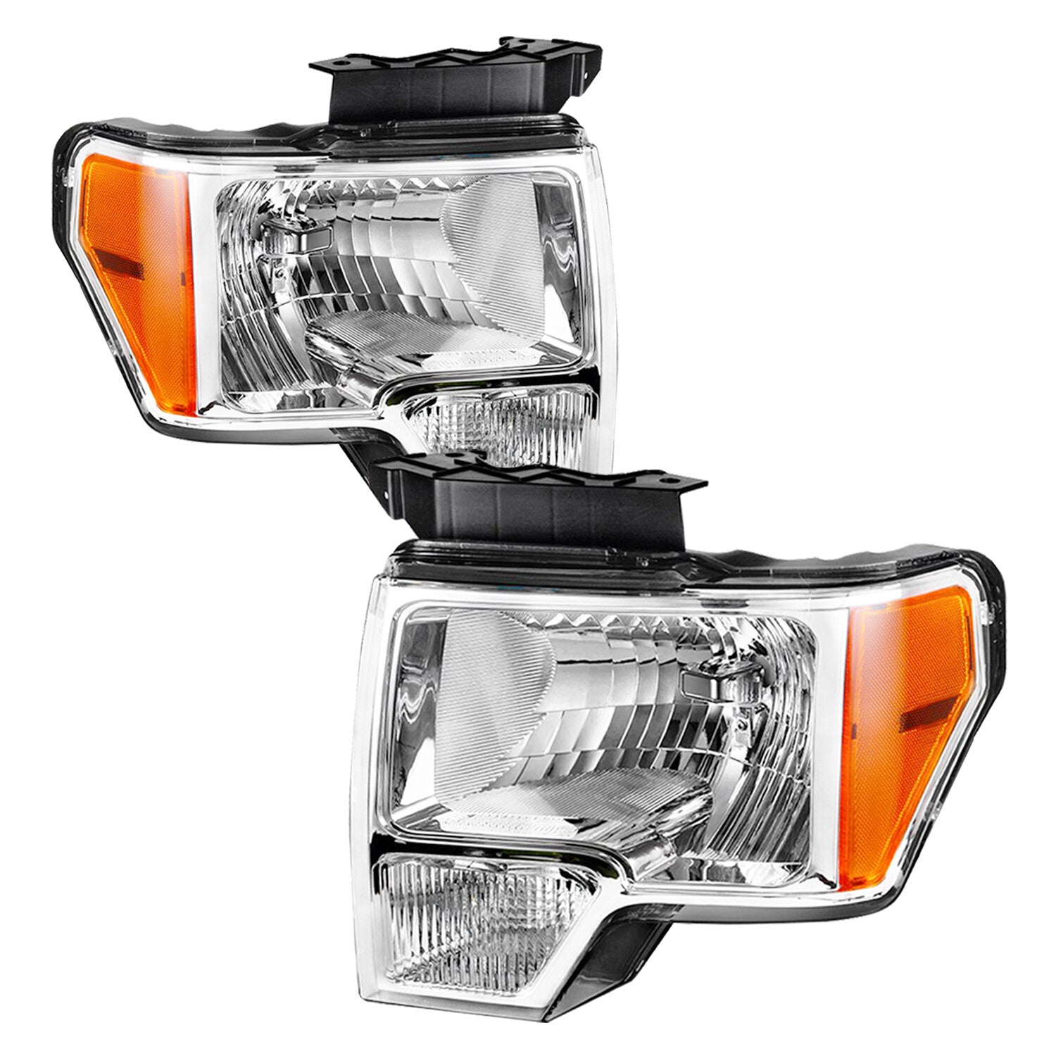 For 2009 2010 2011 2012 2013 2014 Ford F-150 F150 Pickup Headlights Pair