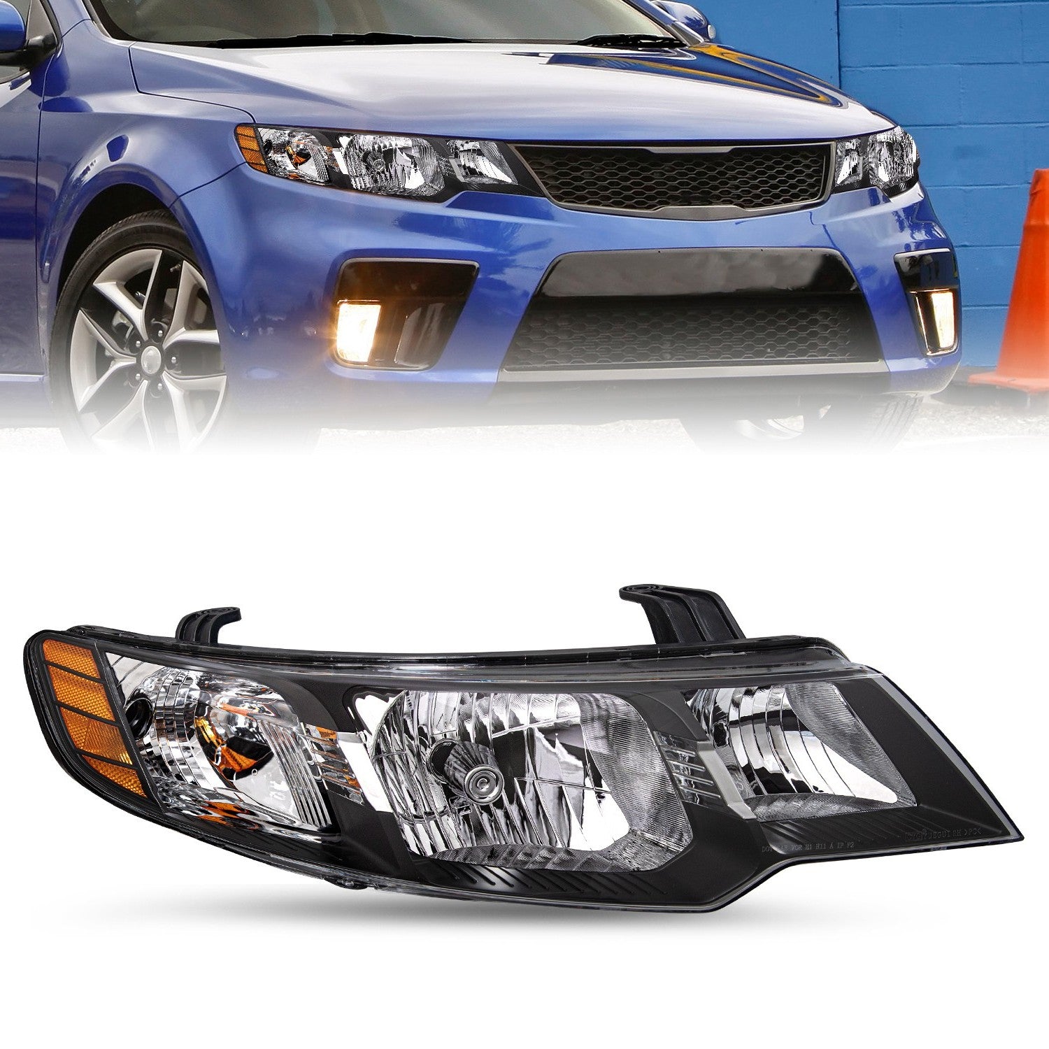 For 2010 2011 2012 2013 Kia Forte Koup Right Passenger Halo Headlight