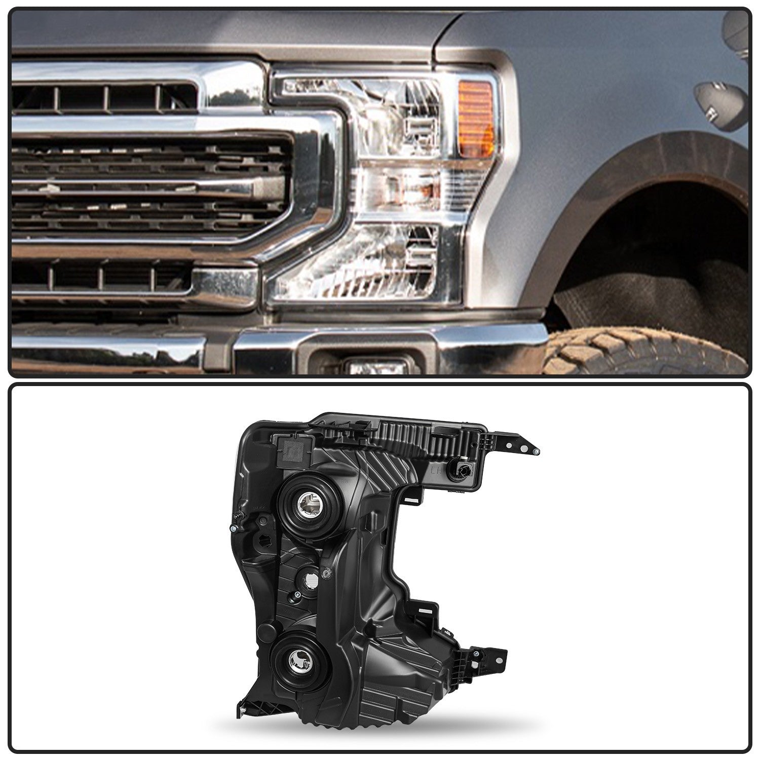 Halogen Headlights Headlamps Left+Right For 2020-2022 Ford F250 F350 SuperDuty