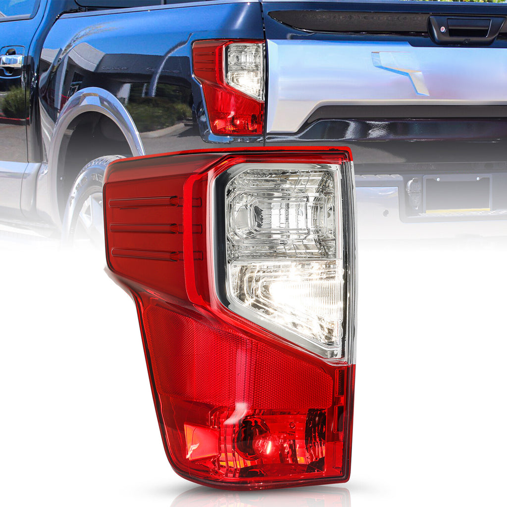 For 2016-2023 Titan XD Pickup Chrome Red Left Driver Side Tail Light Brake Lamp
