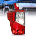 For 2016-2023 Titan XD Pickup Chrome Red Left Driver Side Tail Light Brake Lamp