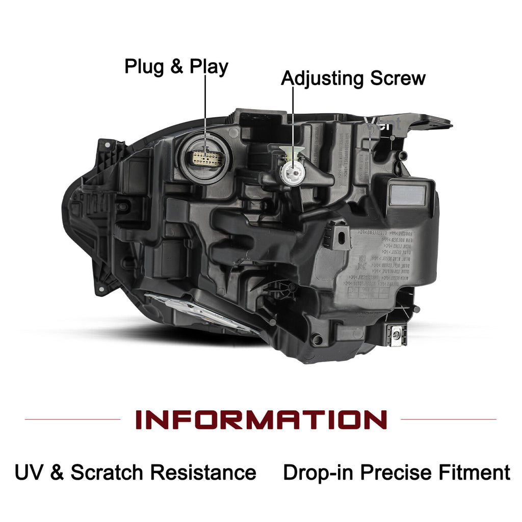For 2021-2024 Ford Bronco Sport w/ LED Signature Projector Headlights LH+RH Pair