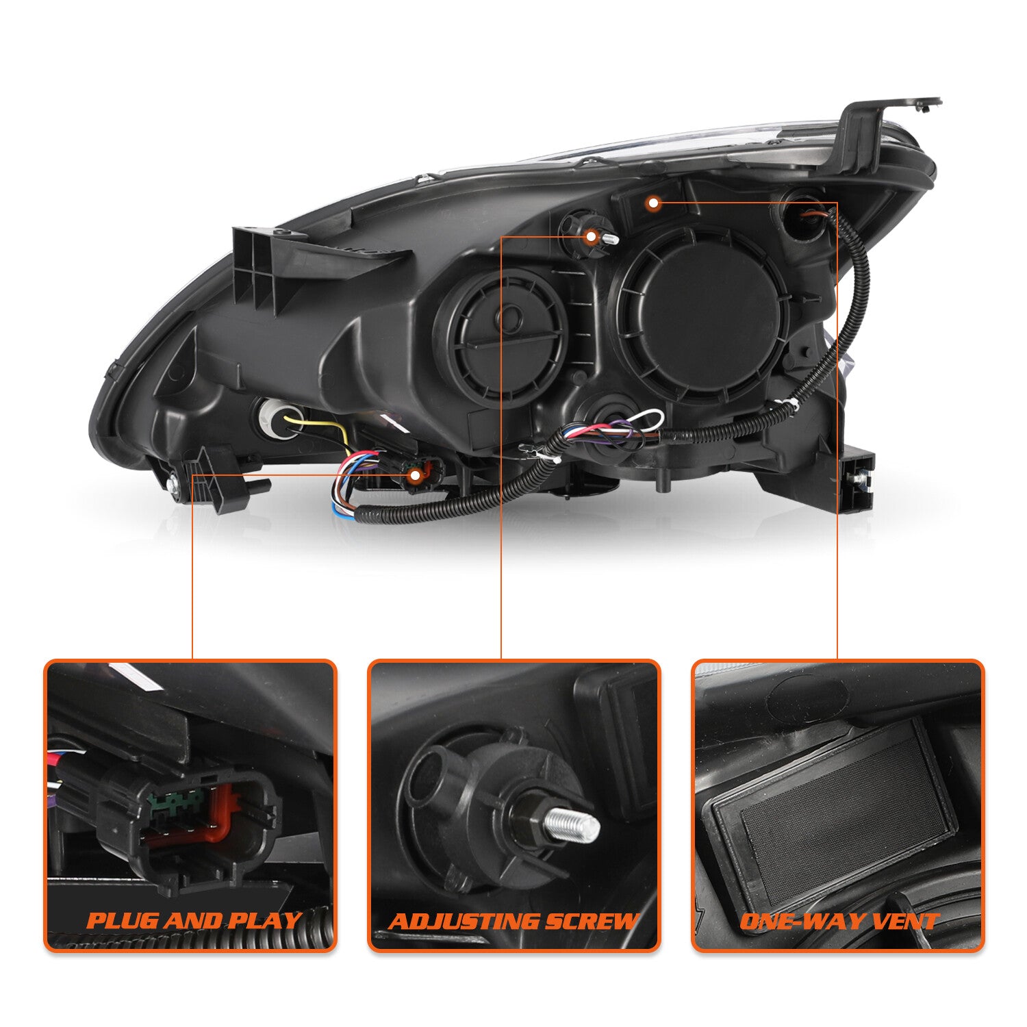 For 2013 2014 2015 Nissan Sentra Halogen Right Passenger Side Headlight Headlamp