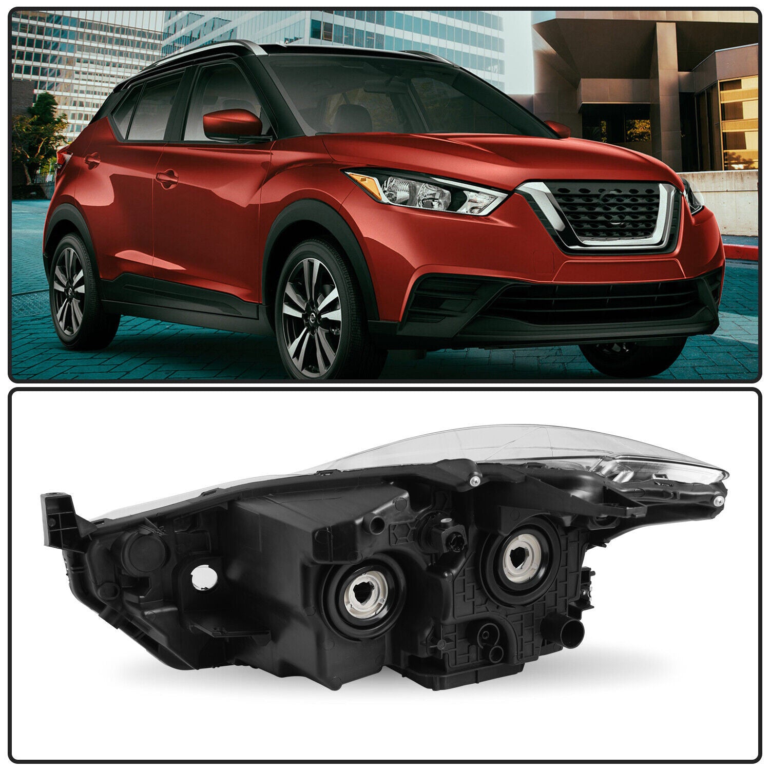 For 2017 2018 2019 2020 Nissan Kicks Halogen Passenger Headlight Right Headlamp