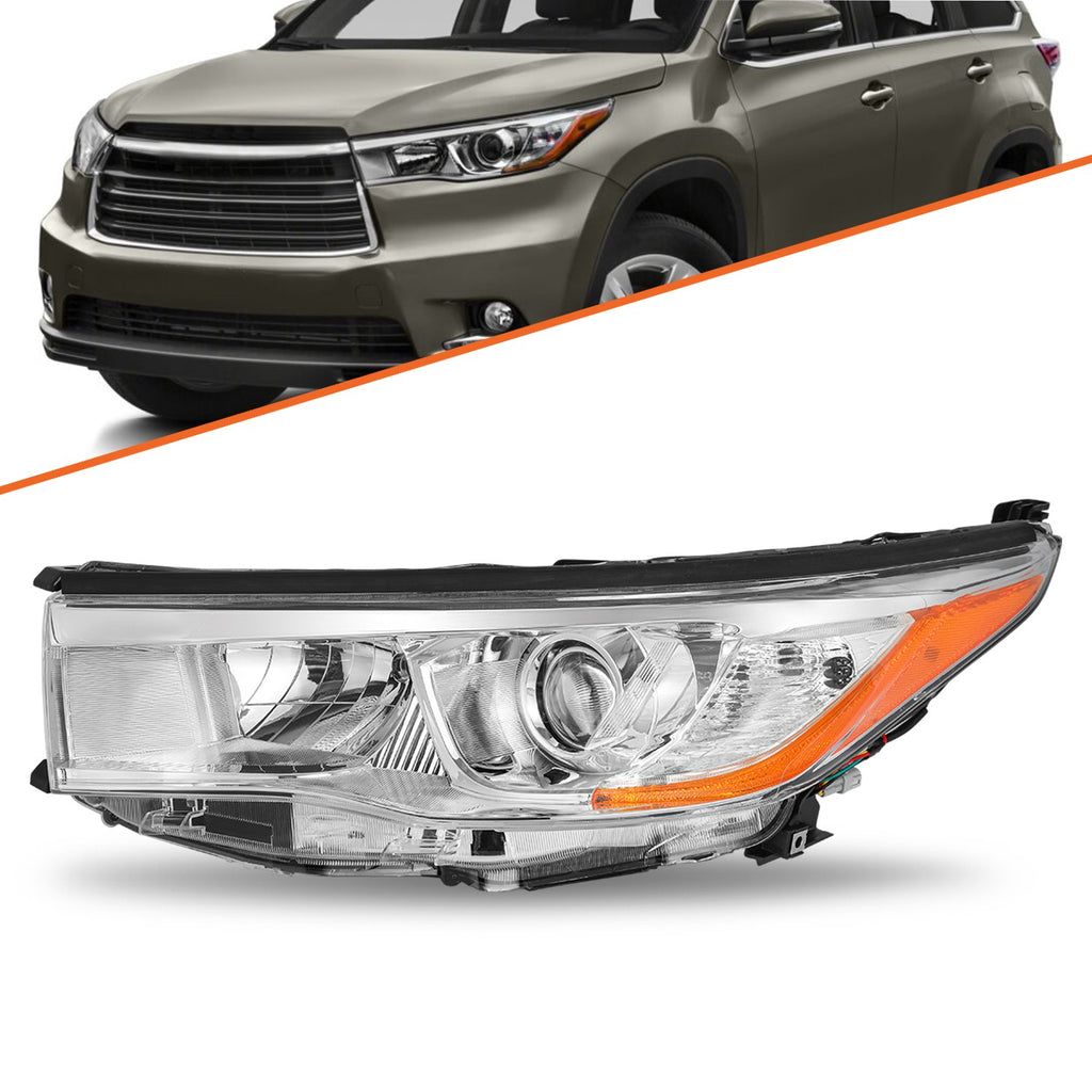 For 2014 2015 2016 Toyota Highlander Left Driver LH Headlight Assembly Headlamps