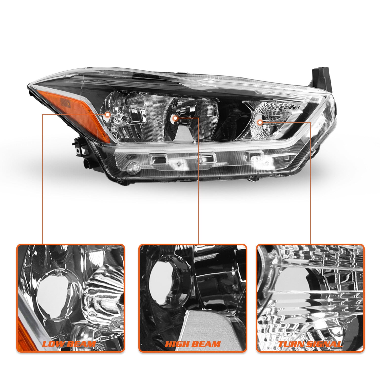 For 2017 2018 2019 2020 Nissan Kicks Halogen Passenger Headlight Right Headlamp