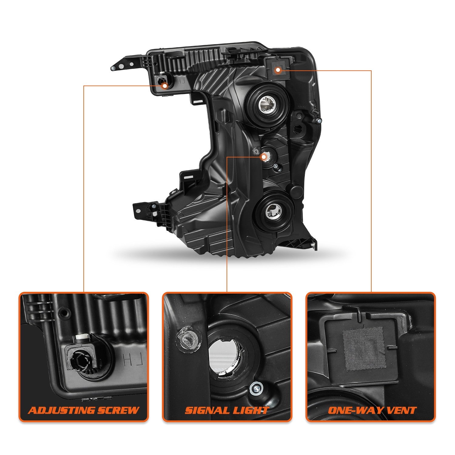 Halogen Headlight For 2020-2022 Ford F250 F350 Super Duty Right Passenger