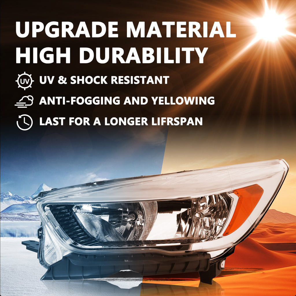 For 2017 2018 2019 Ford Escape Halogen (W/O LED DRL) Headlight Lamp Driver Side
