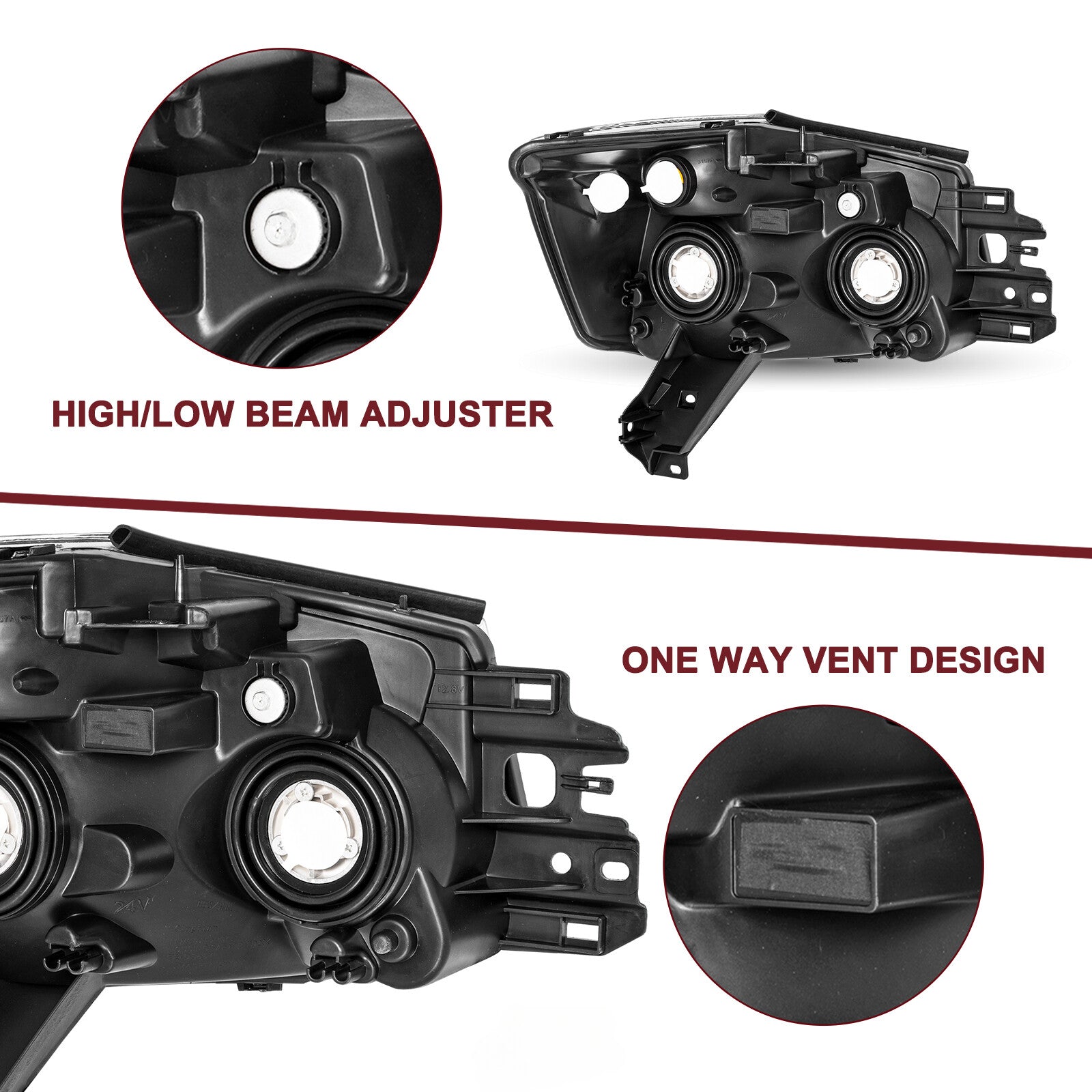 For 2004-2015 Nissan Titan / 2005-2007 Nissan Armada Headlights Assembly Lamps