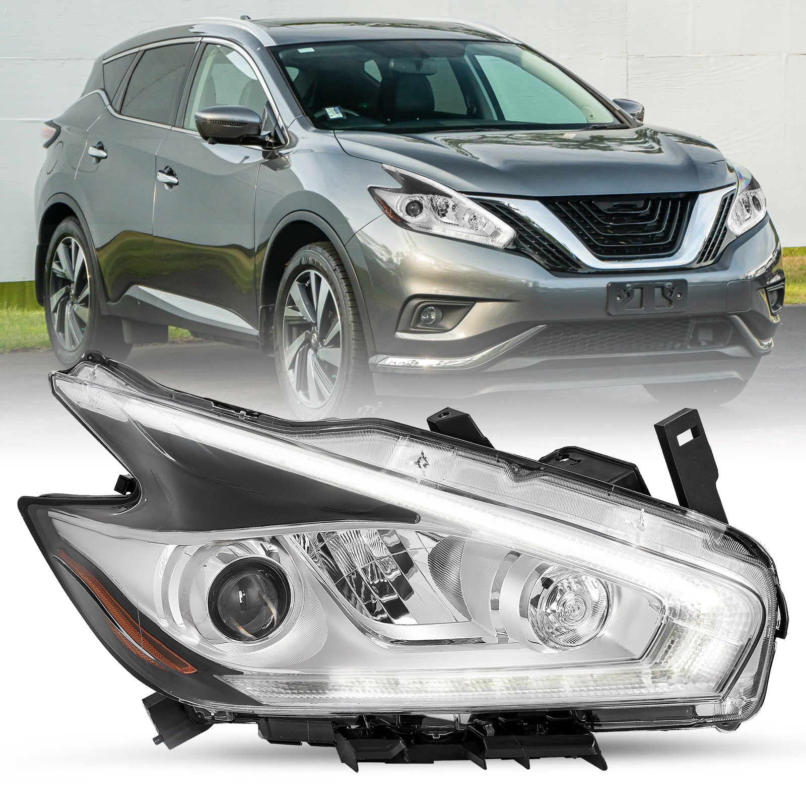 For 2015-2018 Nissan Murano Full LED Right Passenger Side Headlight Headlamp