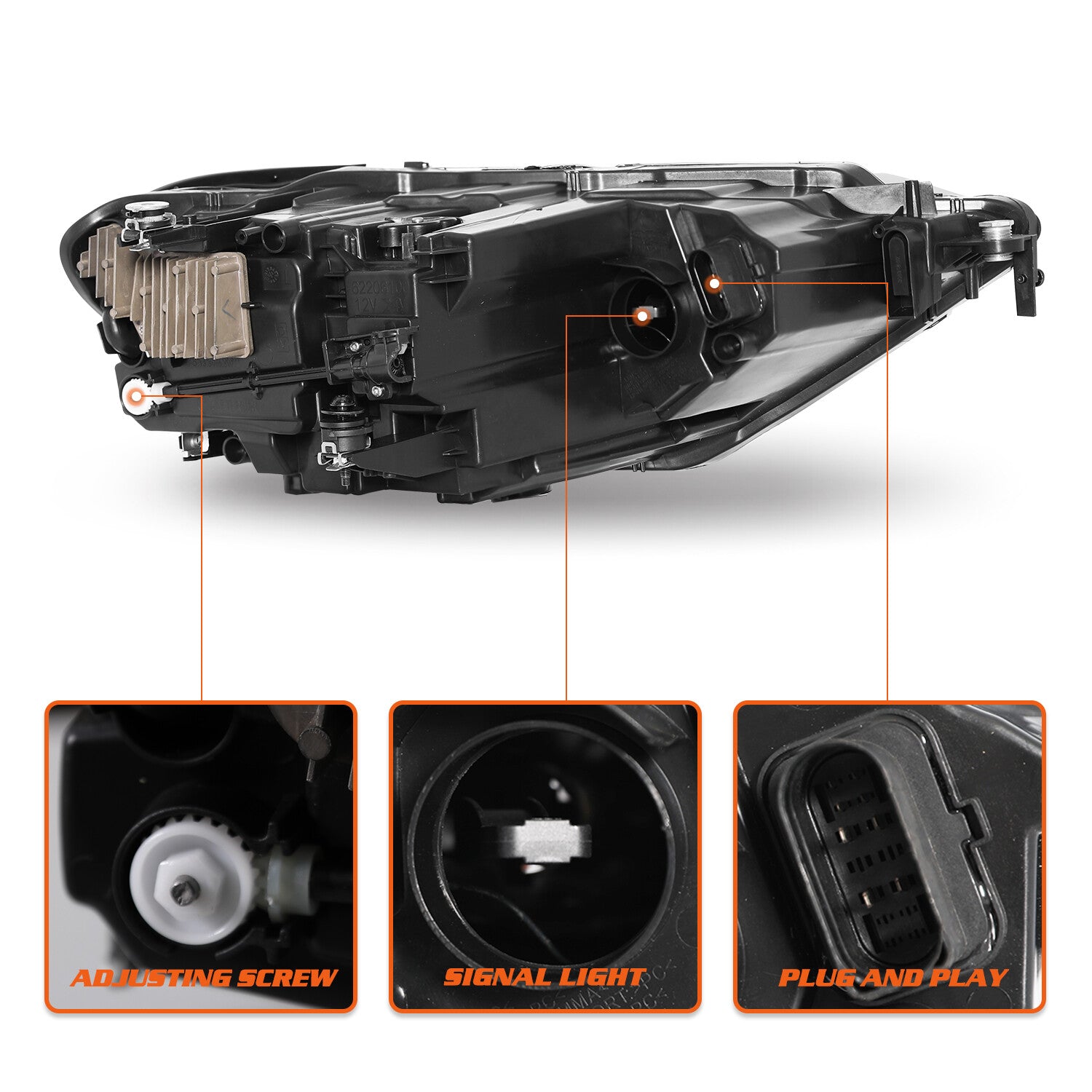 For 2019-2022 Volkswagen Jetta LED DRL Projector Headlight Left Driver Side Lamp