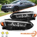 For 2022 2023 Honda Civic Chrome Full LED Headlights Assembly Pair 22-23