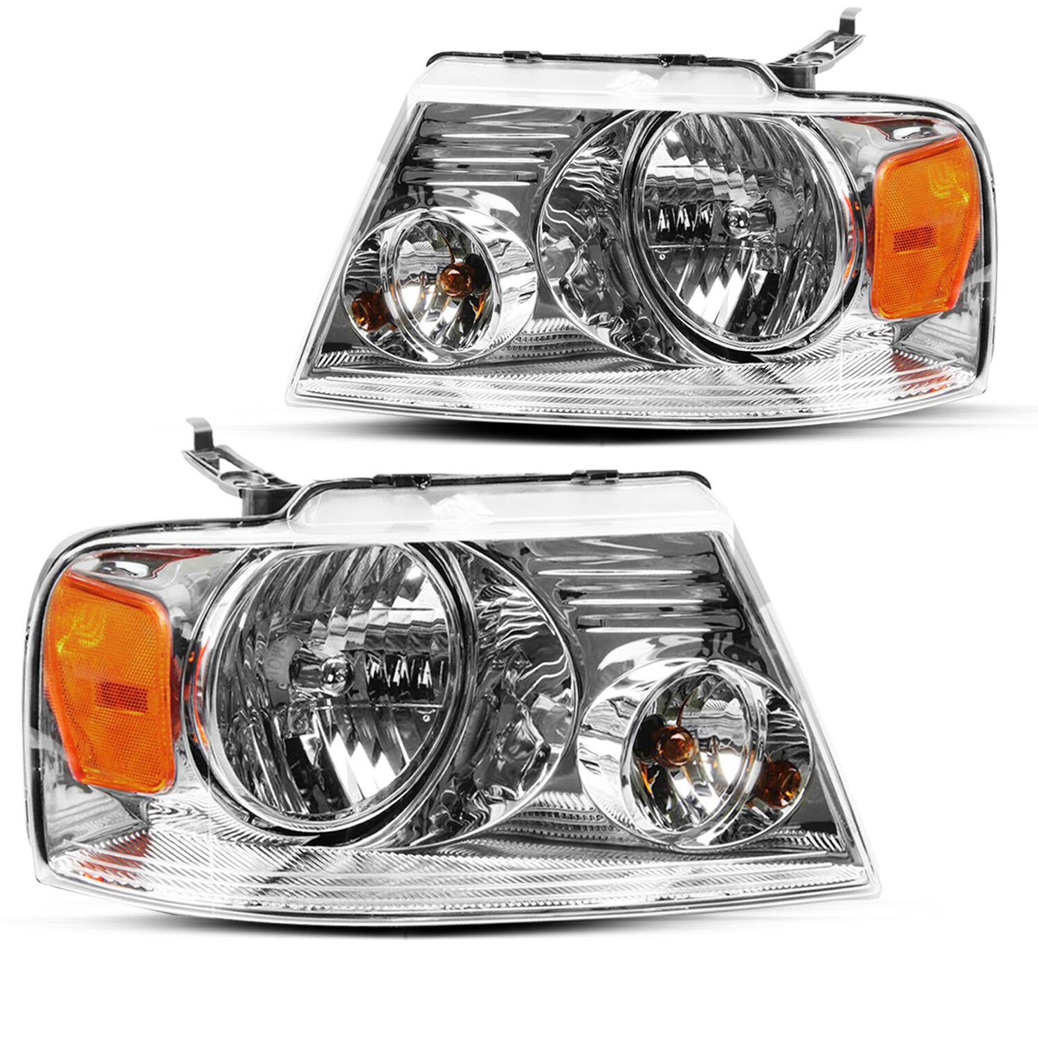 FOR 2004-2008 FORD F150 06-08 LINCOLN MARK LT HALOGEN HEADLIGHTS LAMPS PAIR