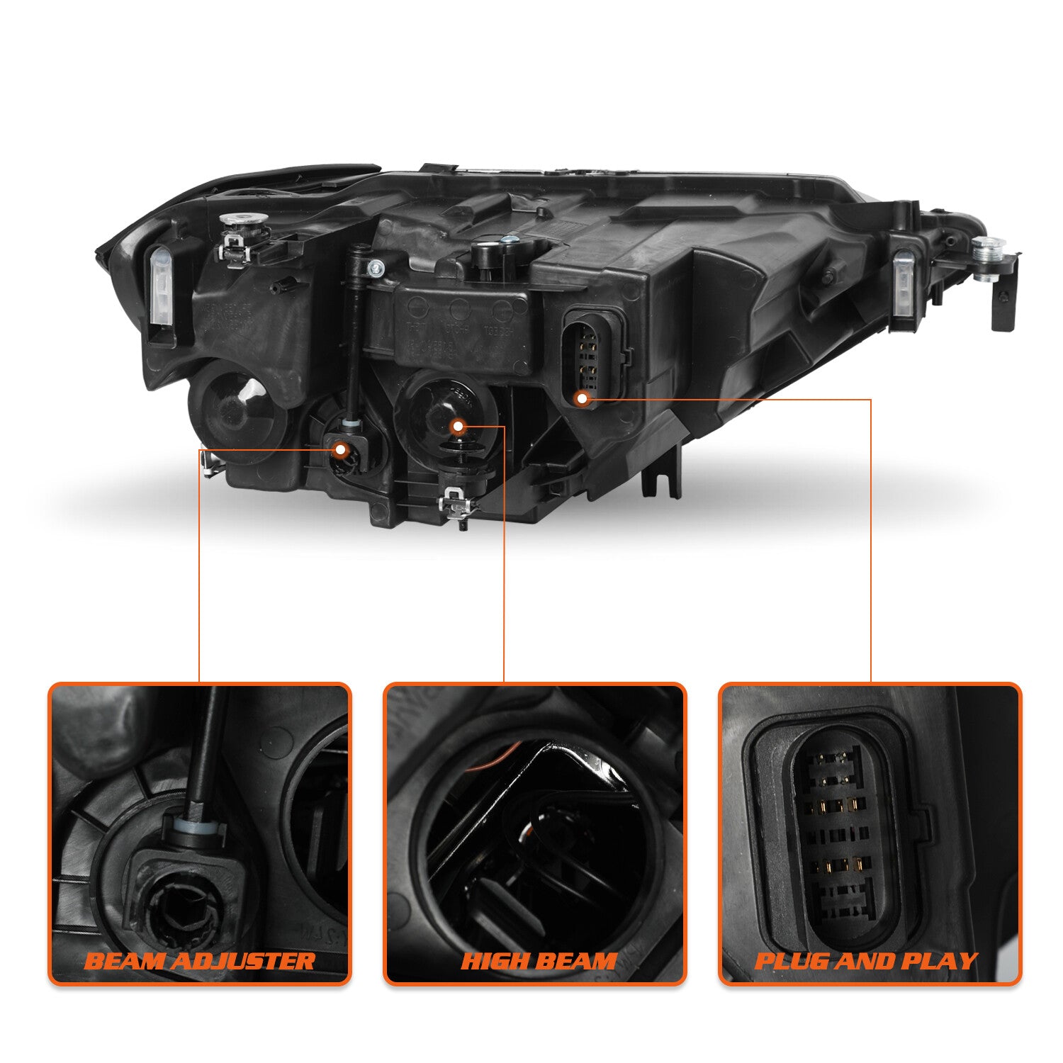 W/Blubs For 2019-2023 Volkswagen Jetta LED Headlight/Lamp [Non-Projector] Left