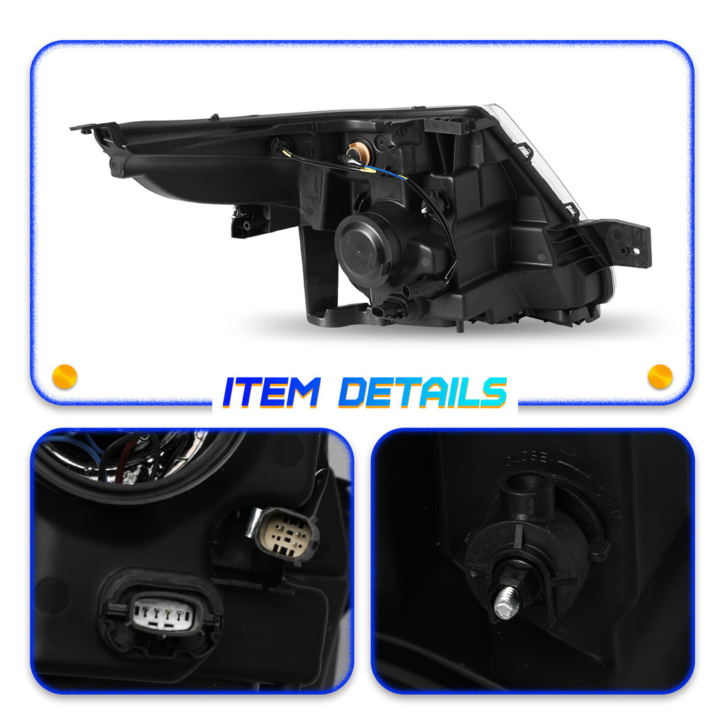 For 2011-2015 Ford Explorer Headlights Factory Style Halogen Headlamps Set LH+RH