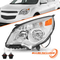 For 2010-2015 Chevy Equinox LS / LT Halogen Lamp Chrome Headlights w/ Bulbs
