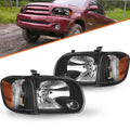Fits 2005-2006 Toyota Tundra 05-07 Sequoia Black Headlights Assembly Lamps Pair