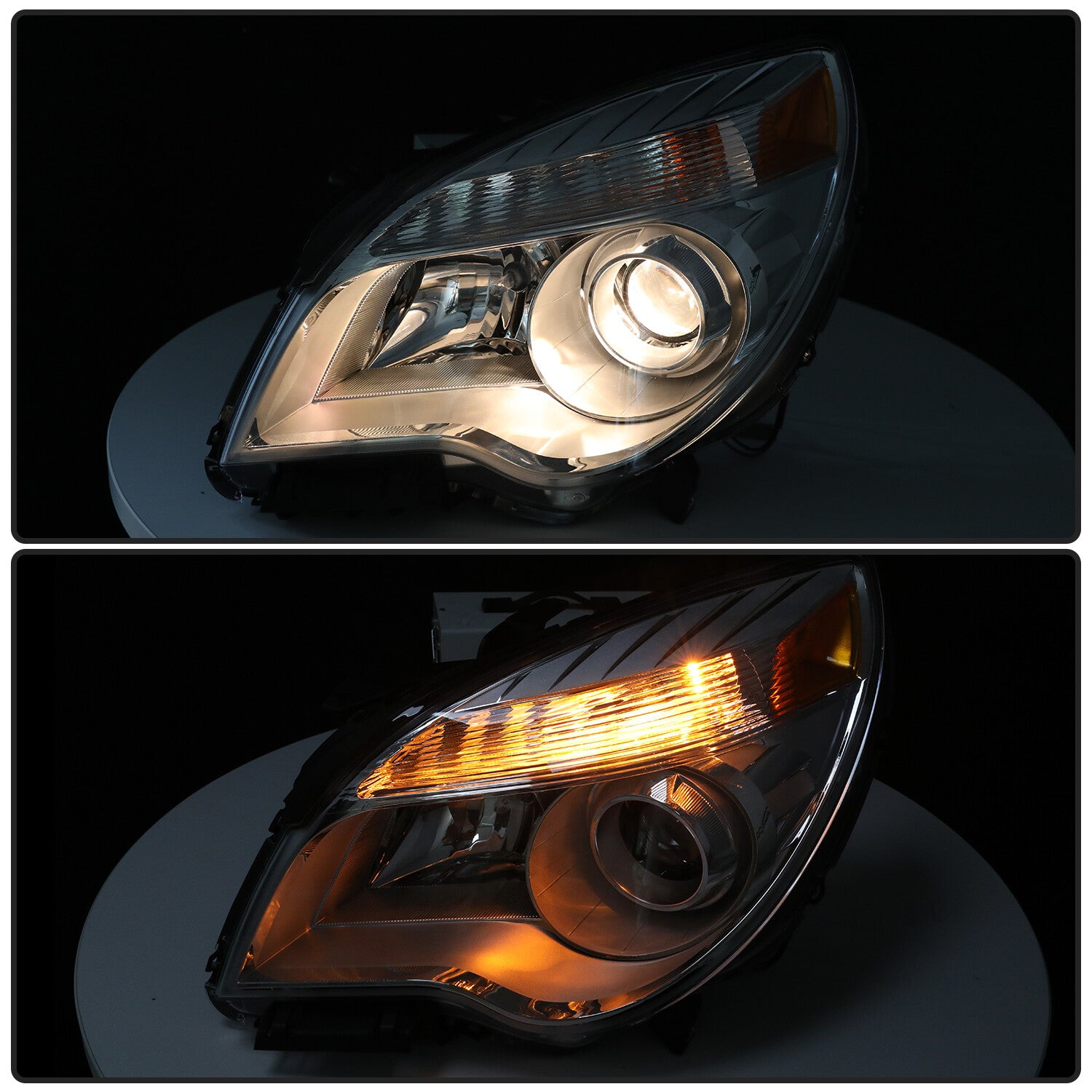 for 2010-2015 Chevy Equinox Projector Halogen Headlights Left+Right Set w/Bulds