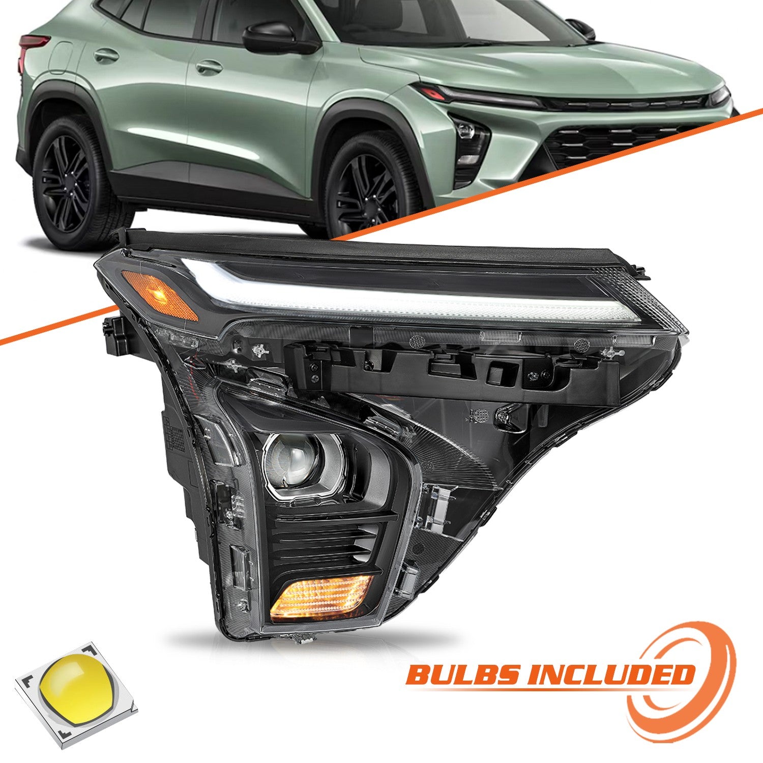 For 2024-2025 Chevy Trax LT/2RS/Activ Right Side Projector Headlight w/LED DRL