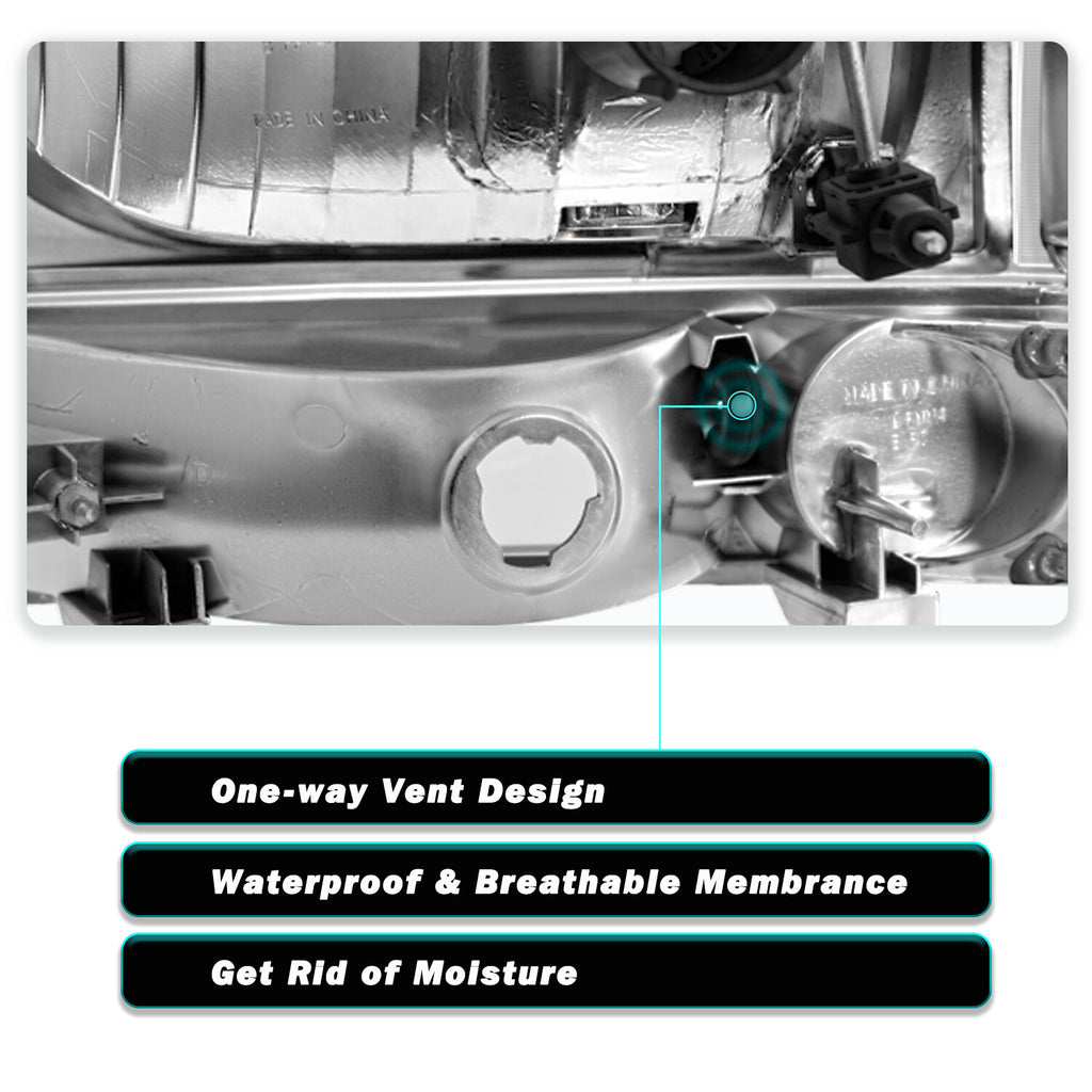 For 99-04 Ford Super Duty F250/350/450/550/ 00-04 Excursion Headlights 4PCS