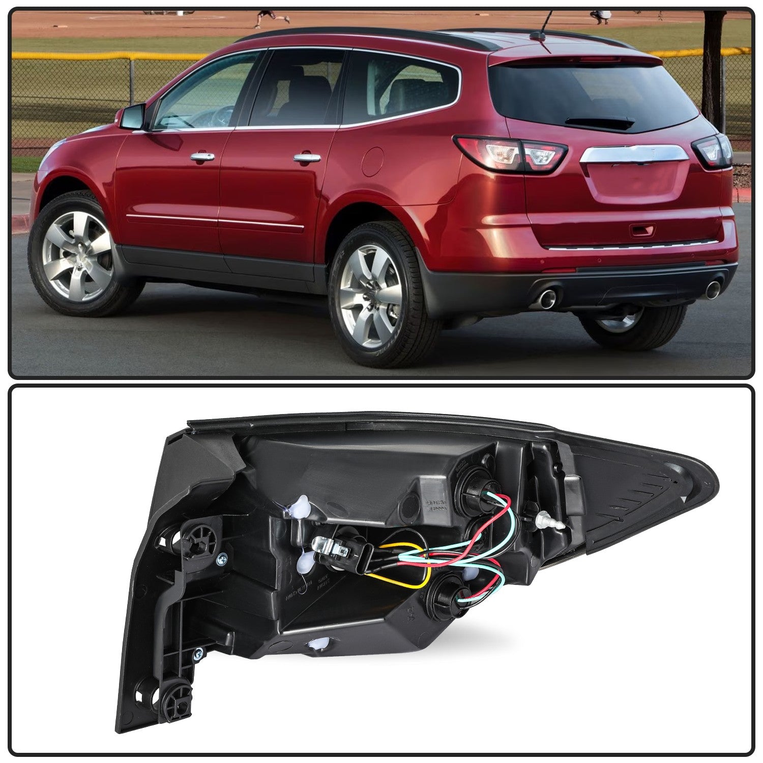 Tail Light For 2013-2017 Chevy Traverse Tail Lamp Rear Outer Driver Side w/ Bulb