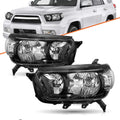 For 2010-2013 Toyota 4Runner Black Clear Corner Headlights Assembly Set