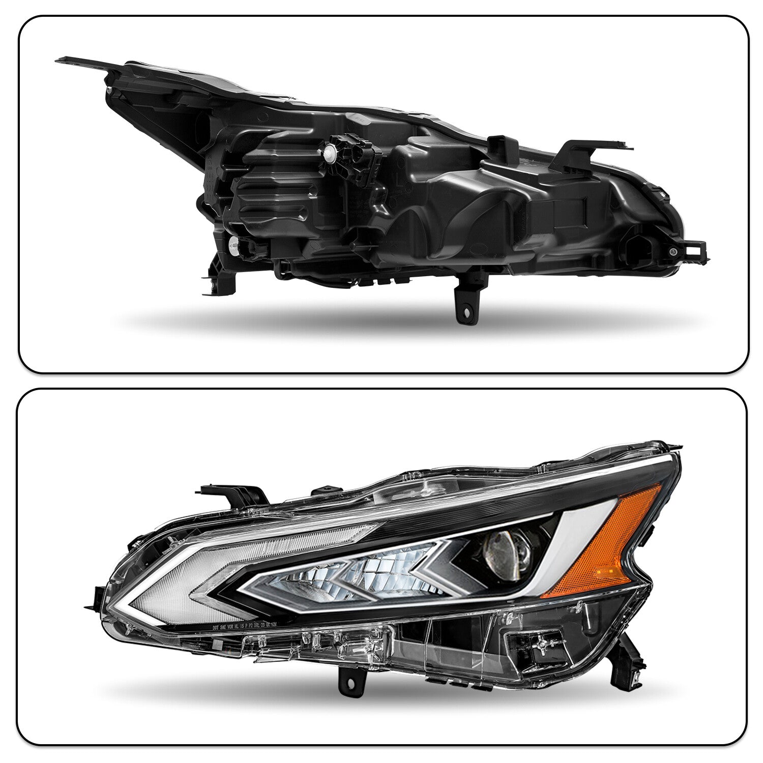 For 2019 2020 2021 2022 Nissan Altima LED DRL Headlights Assembly Headlamps Pair