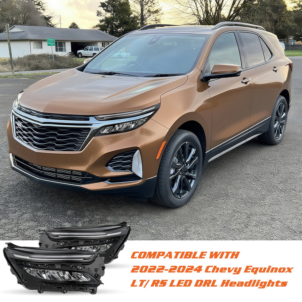 For 2022-2024 Chevy Equinox LT / RS Full LED Headlights Left+Right Headlamps Set