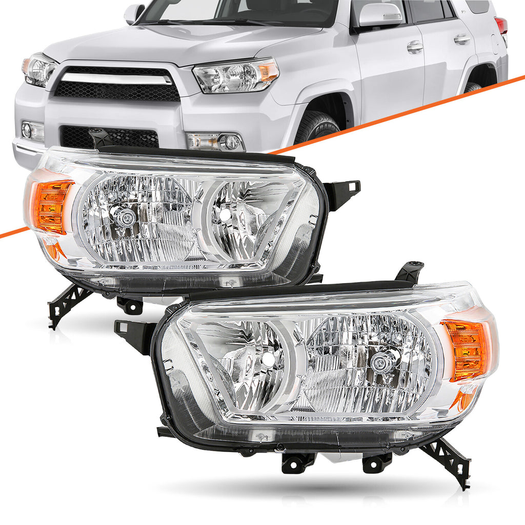 For 2010-2013 Toyota 4Runner Limited SR5 Model Amber Headlights Assembly Set