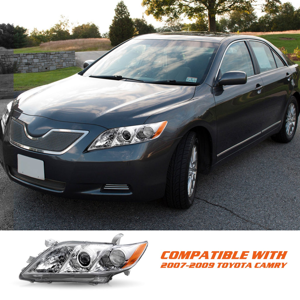 Headlight Headlamp Driver Left Assembly Fit For 2007-2009 Toyota Camry Projector