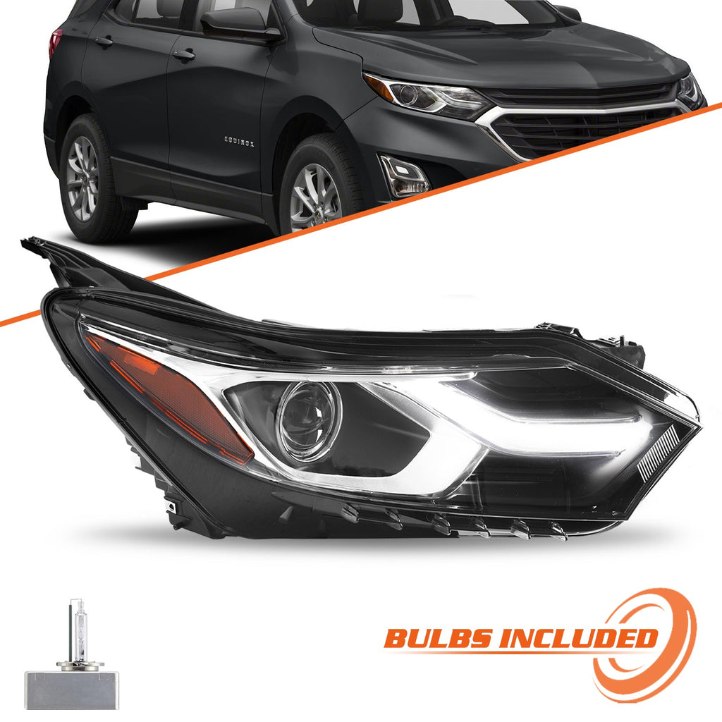 For 2018-2021 Chevy Equinox HID/Xenon Headlight w/ LED DRL Right Side w/Bulbs