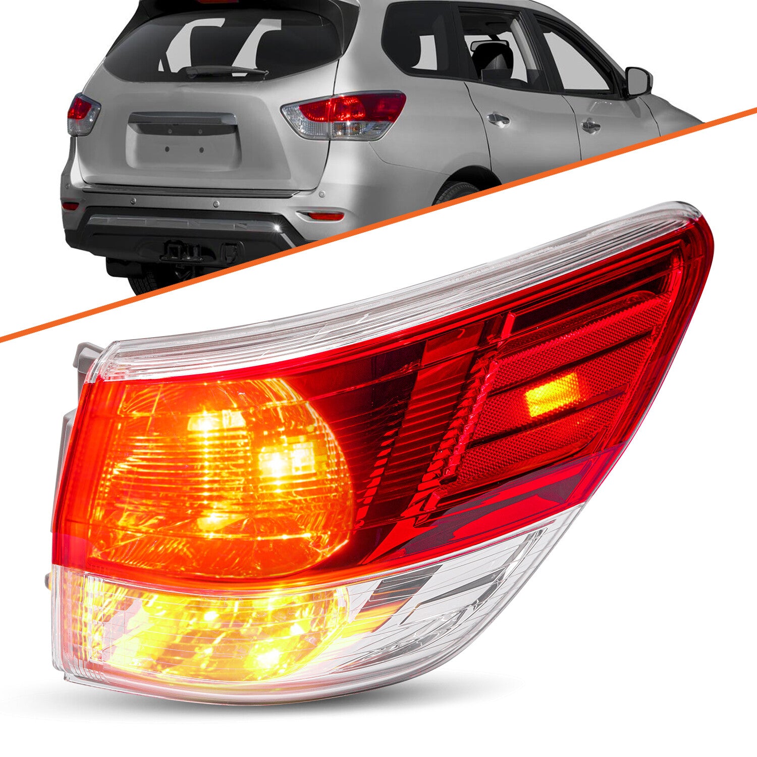 For 2013-2016 Nissan Pathfinder Rear Outer Right Passenger Tail Light Assembly