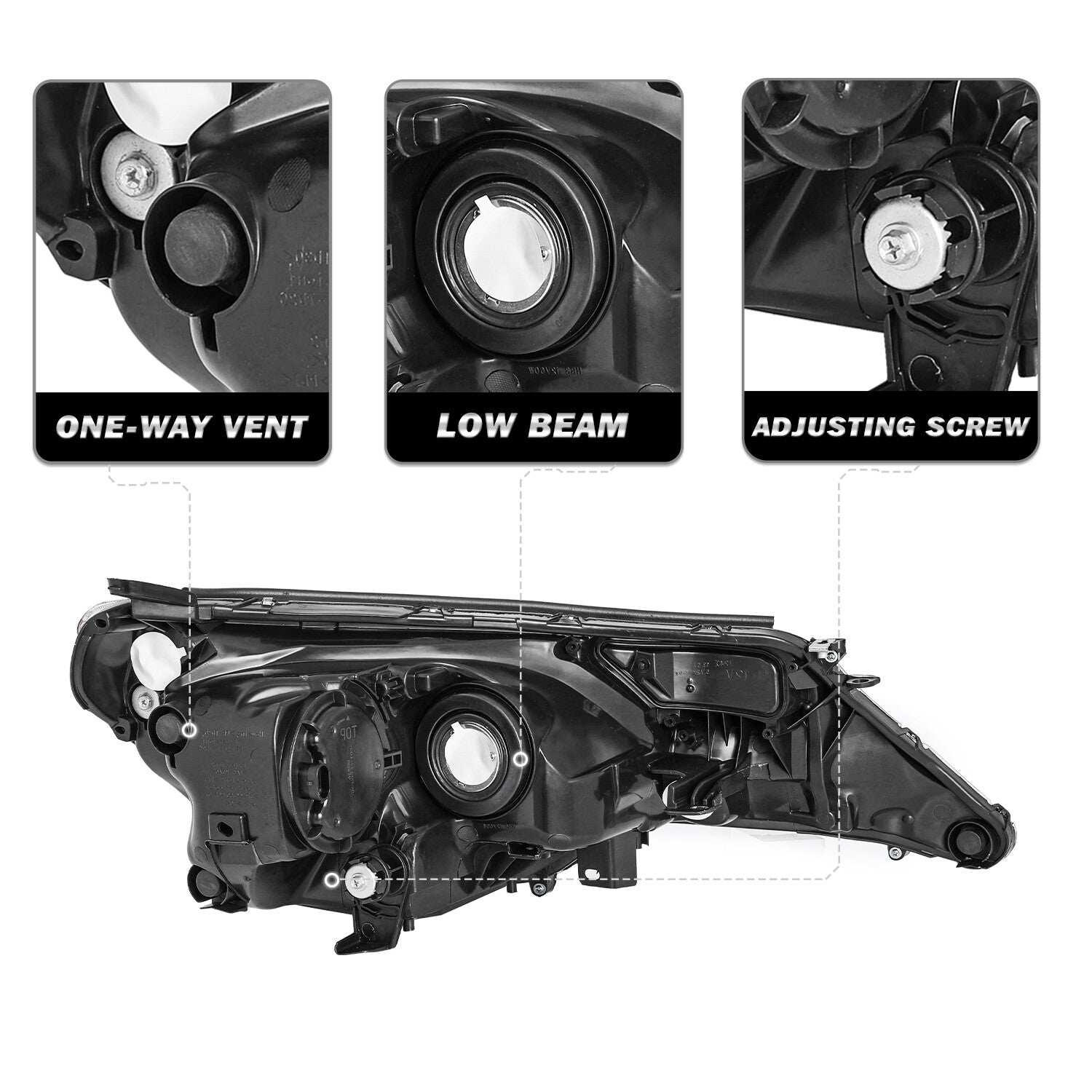 For 2013 2014 2015 Toyota RAV4 RAV-4 Headlights Assembly Pair Set LH+RH