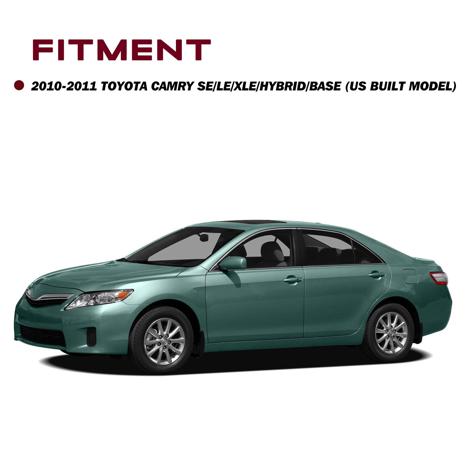 For 2010-2011 Toyota Camry Sedan Chrome Headlights Amber Headlights Lamps L+R