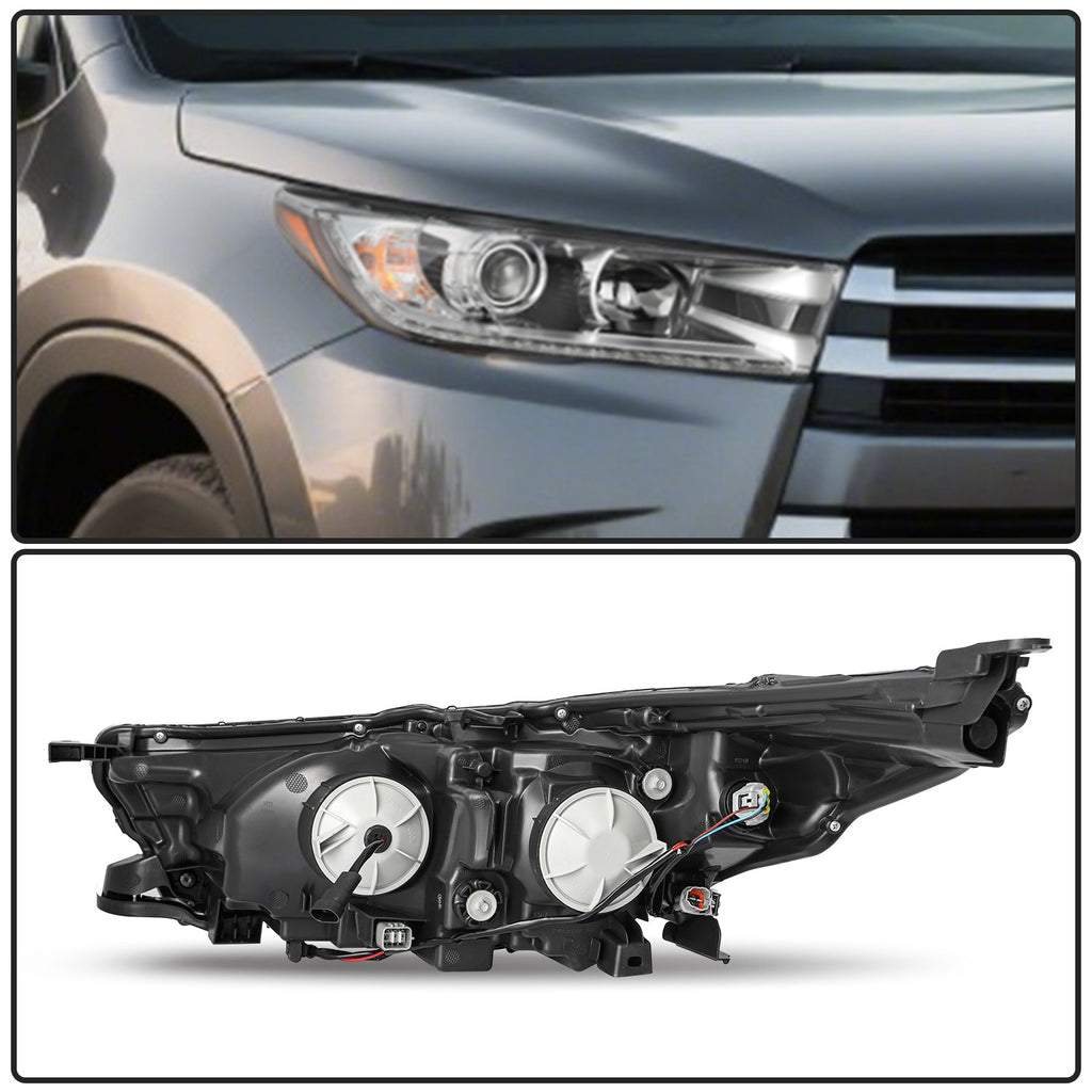 For 2017 2018 2019 Toyota Highlander SE w/ LED DRL Headlights L+R Headlamp Pair