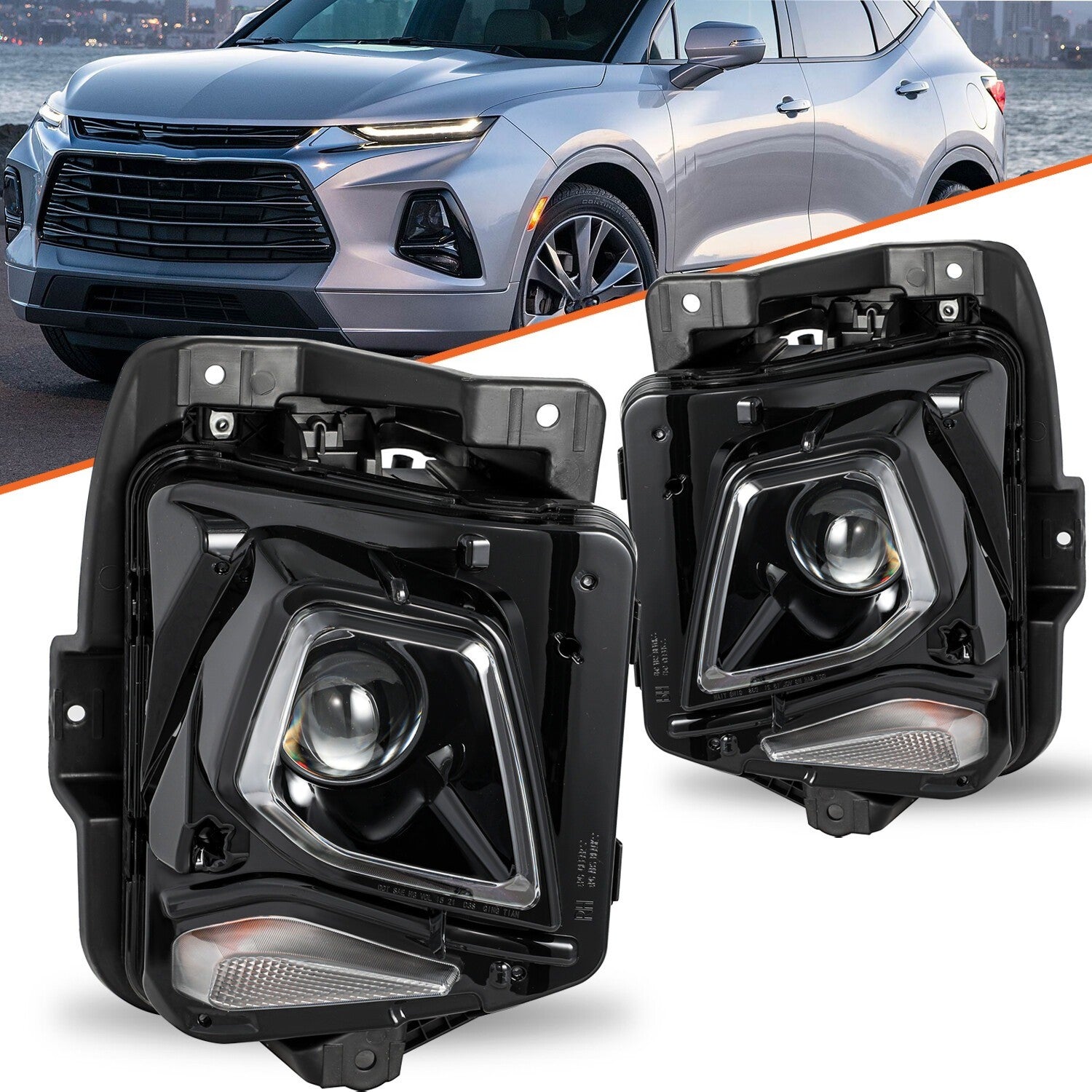 HID/Xenon Headlights For 2019-2021 Chevy Blazer Headlamps Assembly Sets w/o Bulb