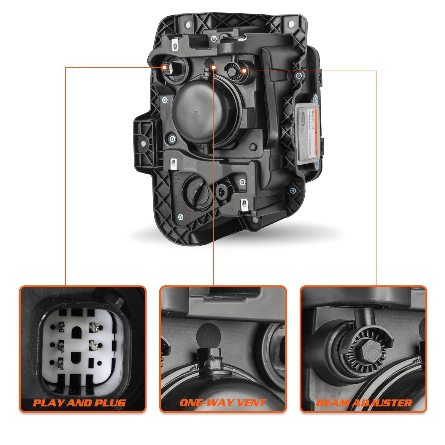 For Chevy Blazer 2019-2021 HID Headlamp Driver left Side W/Bulb LH Headlight